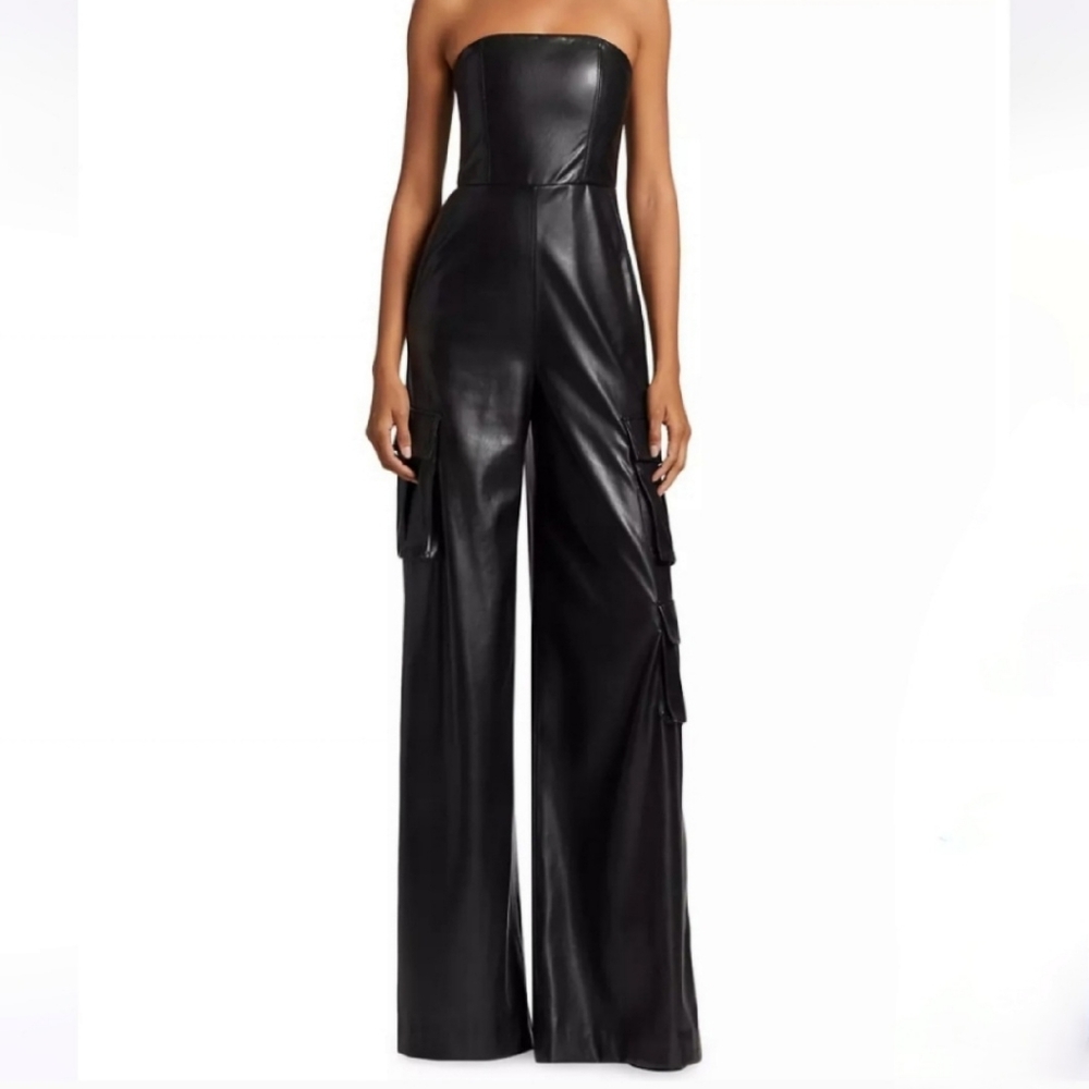 ALICE + OLIVIA Vegan Cargo Jumpsuit